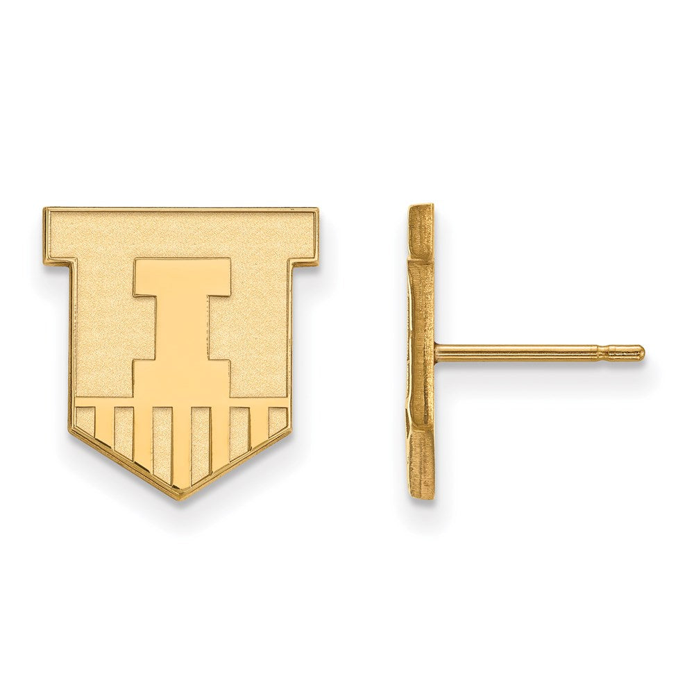 14ky  University of Illinois Small Post Earrings