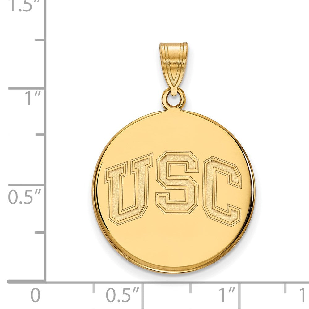 14k Gold University of Southern California Large Disc Pendant ...