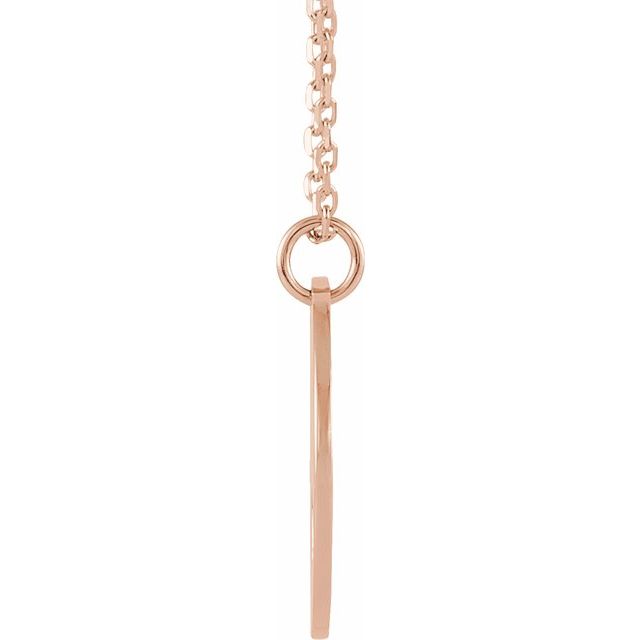 14K Rose Pierced Heart Engravable Disc 16-18" Necklace 4