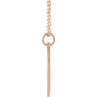 14K Rose Pierced Heart Engravable Disc 16-18" Necklace 4