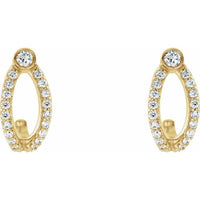 14K Yellow 1/3 CTW Diamond J-Hoop Earrings 2