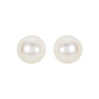 14K White Gold 4 mm Cultured White Gold Akoya Pearl Earrings