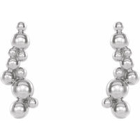 Sterling Silver Beaded Ear Climbers 2