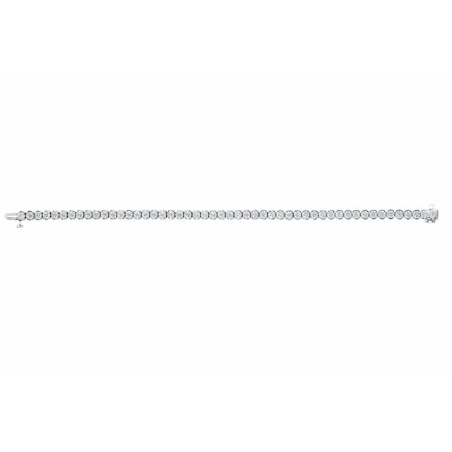 14K White 6 CTW Diamond Line 7.25" Bracelet 2