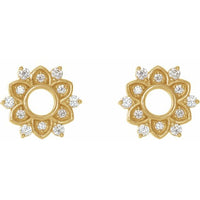 14K Yellow 1/3 CTW Diamond Earrings 2