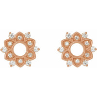 14K Rose 1/3 CTW Diamond Earrings 2