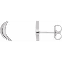 Sterling Silver Crescent Moon Earrings 1