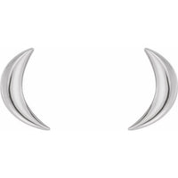 Sterling Silver Crescent Moon Earrings 2