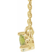 14K Yellow Peridot & 1/10 CTW Diamond 16" Necklace 2