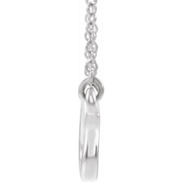 Sterling Silver 28.6x8 mm Freeform Bar 16" Neckalce 2