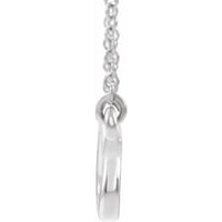 Sterling Silver 28.6x8 mm Freeform Bar 16" Neckalce 2