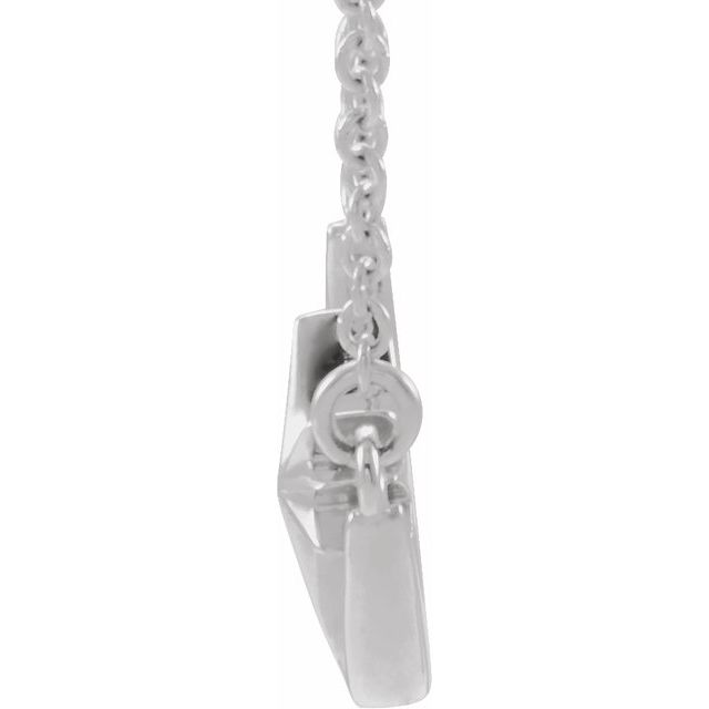Sterling Silver Crescent Moon & Star 16-18" Necklace 2