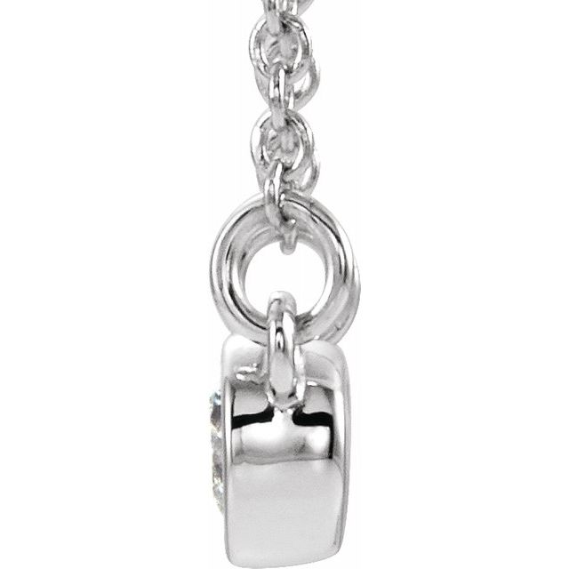 Sterling Silver 1/8 CTW Diamond 18" Necklace 2