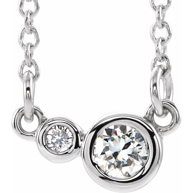 Sterling Silver 1/8 CTW Diamond 18" Necklace 1