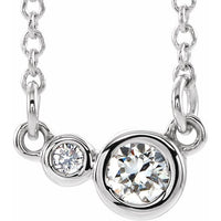 Sterling Silver 1/8 CTW Diamond 18" Necklace 1