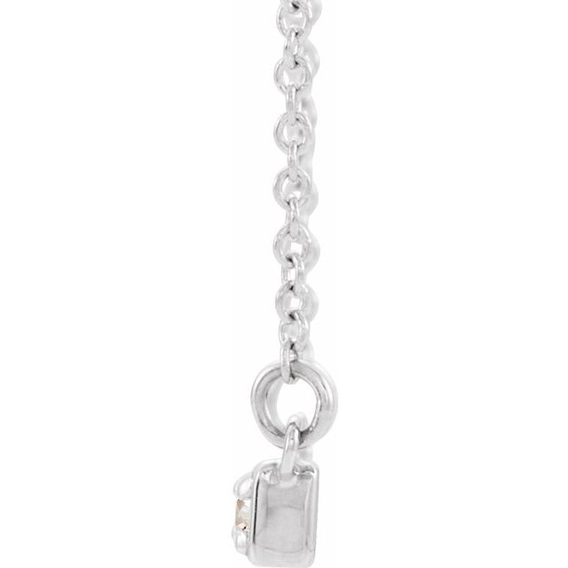 Sterling Silver 1/5 CTW Diamond Bar 16-18" Necklace 2