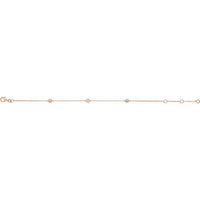 14K Rose 1/6 CTW Diamond Bezel-Set 3-Station Bracelet 2