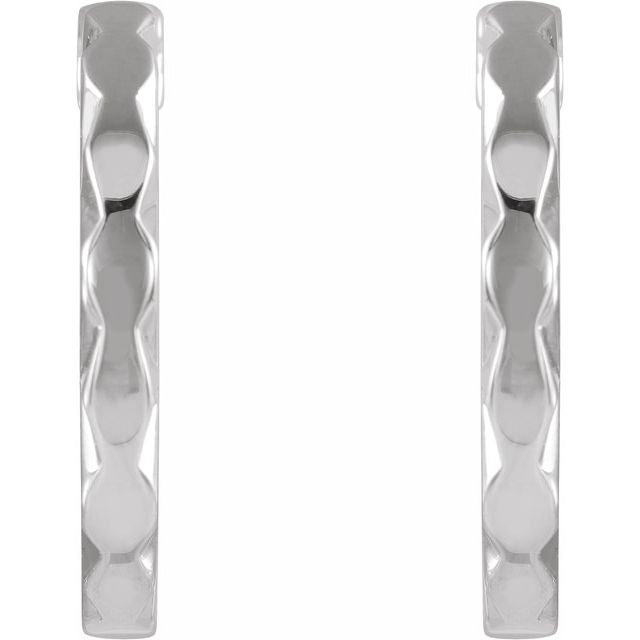 Sterling Silver Geometric Hoop Earrings 2