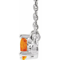 14K White Citrine & 1/10 CTW Diamond 16" Necklace 2