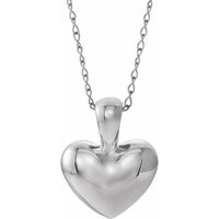 Sterling Silver Youth Heart 15" Necklace 1