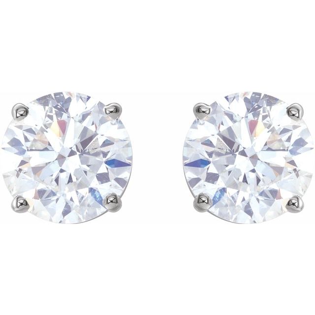 14K White 2 CTW Diamond Earrings 2