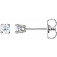 14K White 1/4 CTW Diamond Earrings 1