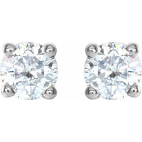 14K White 1/4 CTW Diamond Earrings 2