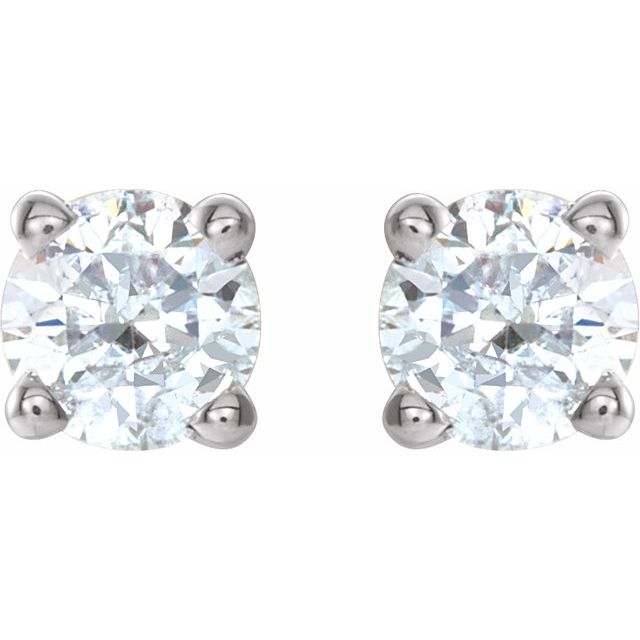 Platinum 1/4 CTW Diamond Earrings 2