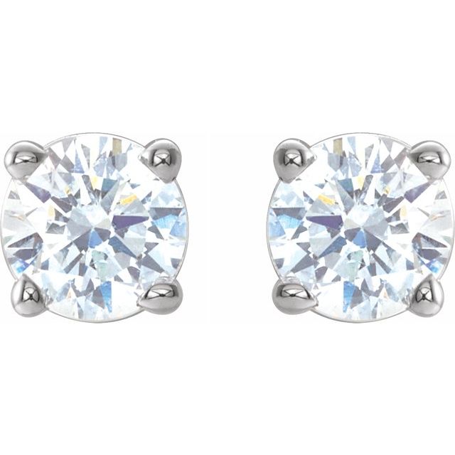 14K White 1/3 CTW Diamond Earrings 2