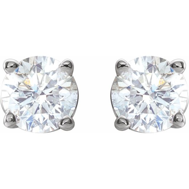 14K White 1/2 CTW Diamond Earrings 2