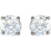 14K White 1/2 CTW Diamond Earrings 2