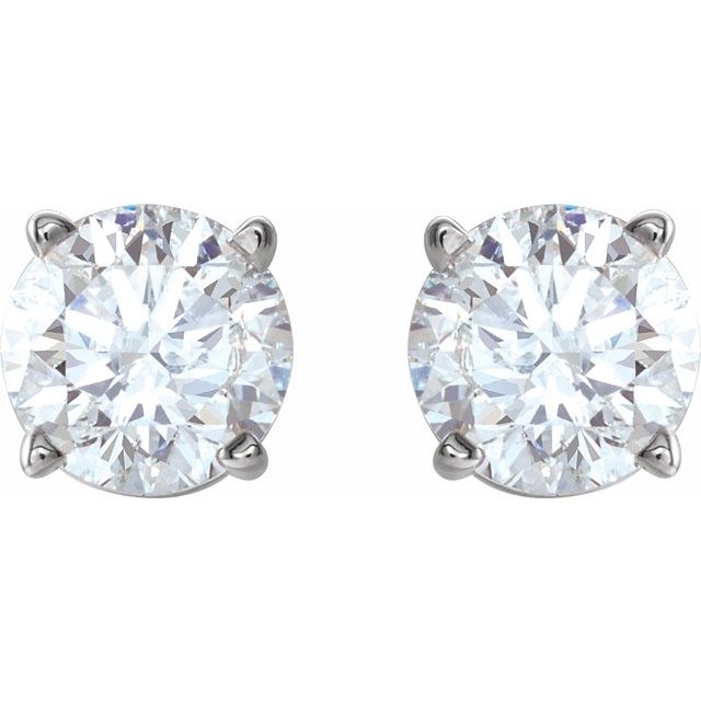 14K White 1 CTW Diamond Earrings 2