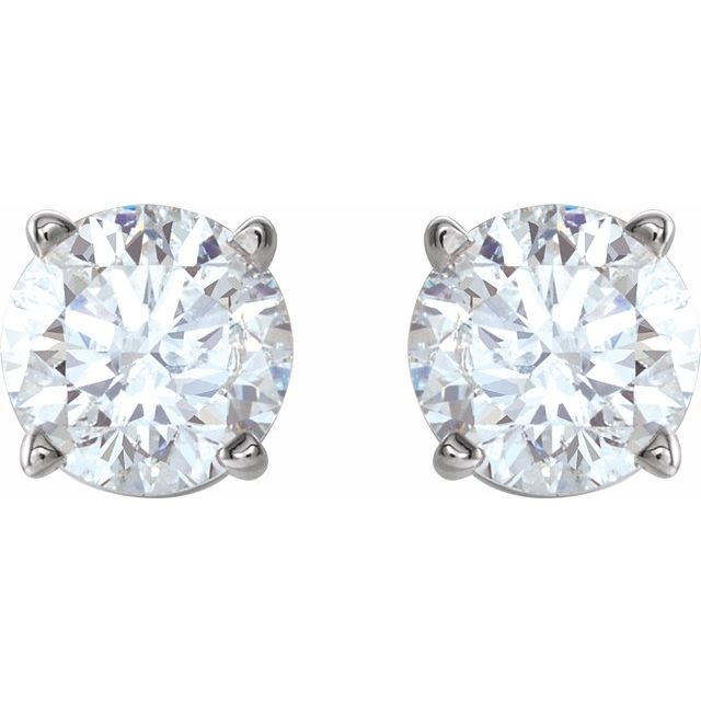 14K White 1 CTW Diamond Earrings 2