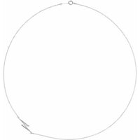 Sterling Silver Lightning Bolt 16" Necklace 2