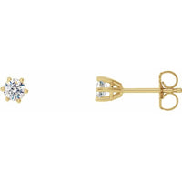 14K Yellow 4 mm I1 1/2 CTW Diamond 6-Prong Wire Basket Earrings 1
