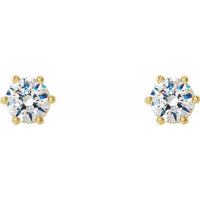 14K Yellow 4 mm I1 1/2 CTW Diamond 6-Prong Wire Basket Earrings 2