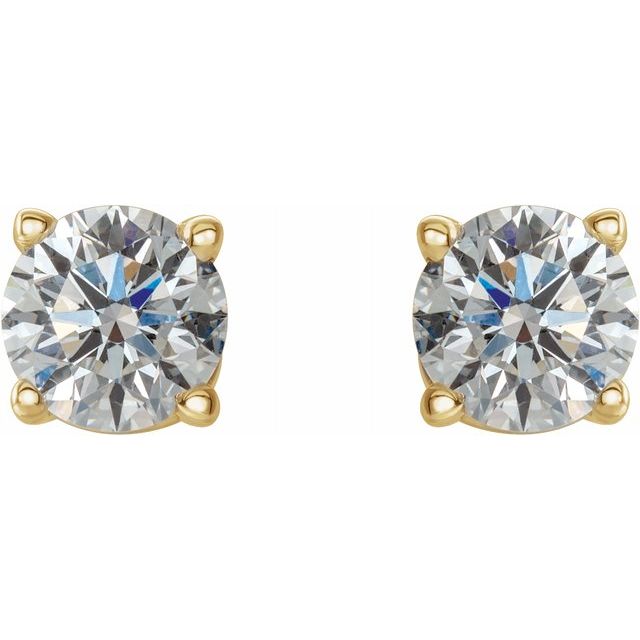14K Yellow 1/2 CTW Diamond Earrings 2