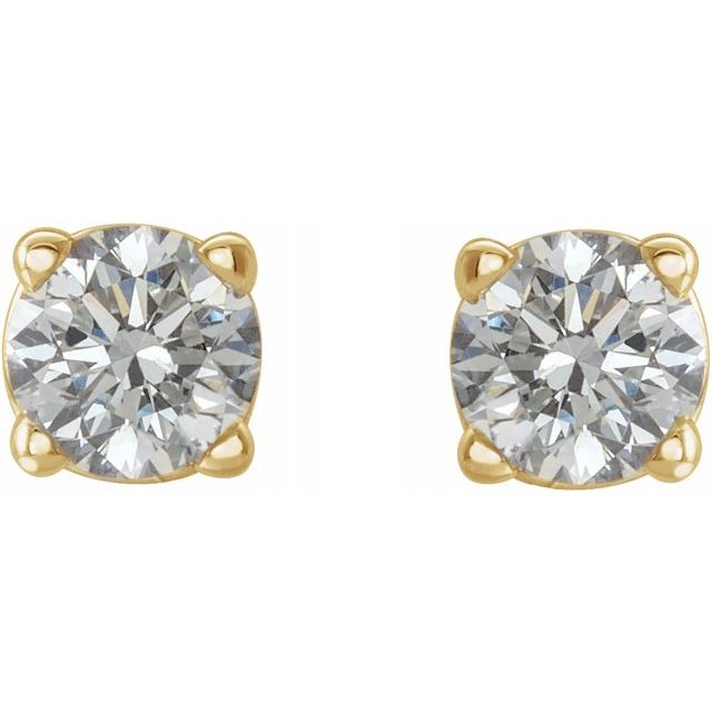 14K Yellow 1/5 CTW Diamond Earrings 2
