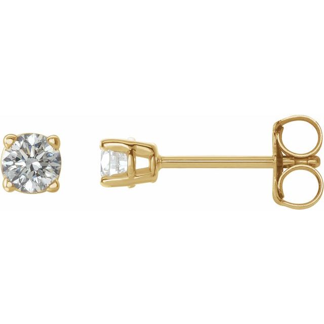 14K Yellow 1/5 CTW Diamond Earrings 1