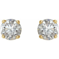 14K Yellow 3/4 CTW Diamond Earrings 2