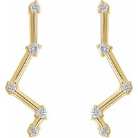 14K Yellow 1/10 CTW Diamond Constellation Earring Climbers 2