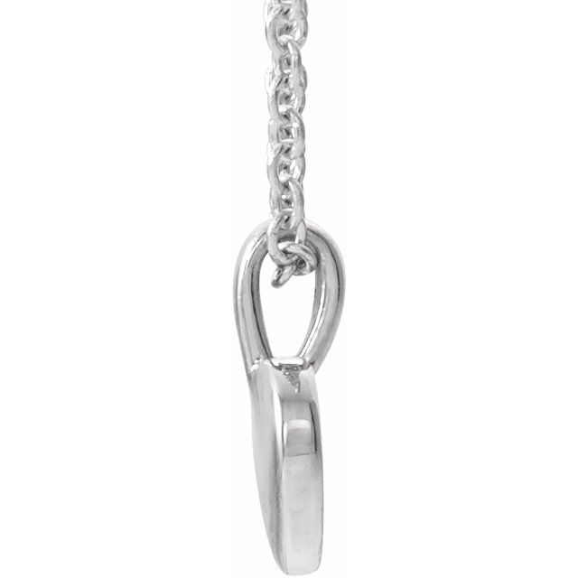 Sterling Silver .01 CT Diamond Youth Heart 16" Necklace 2