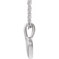 Sterling Silver .01 CT Diamond Youth Heart 16" Necklace 2