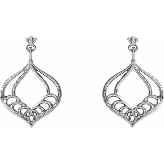 Sterling Silver Vintage-Inspired Dangle Earrings 2