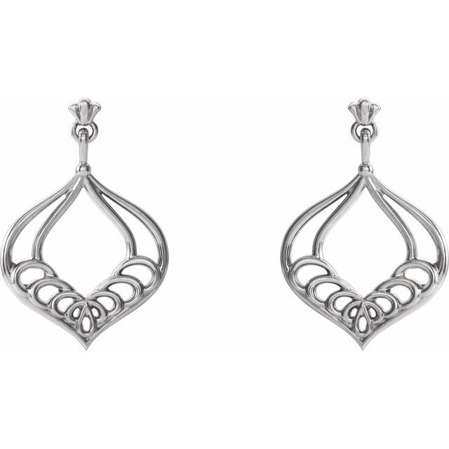 Sterling Silver Vintage-Inspired Dangle Earrings 2