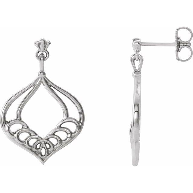 Sterling Silver Vintage-Inspired Dangle Earrings 1