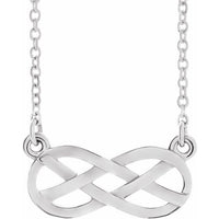 Sterling Silver Infinity-Inspired Knot Design 18" Necklace 1
