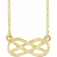 14K Yellow Infinity-Inspired Knot Design 18" Necklace 1