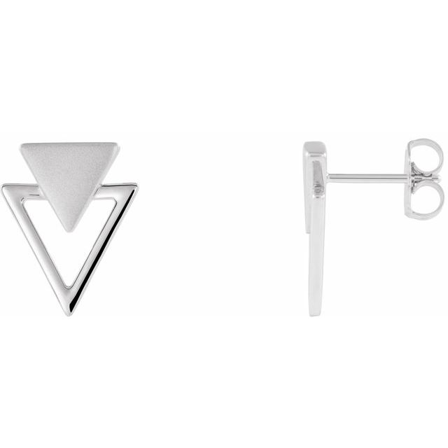 Sterling Silver Geometric Earrings 1