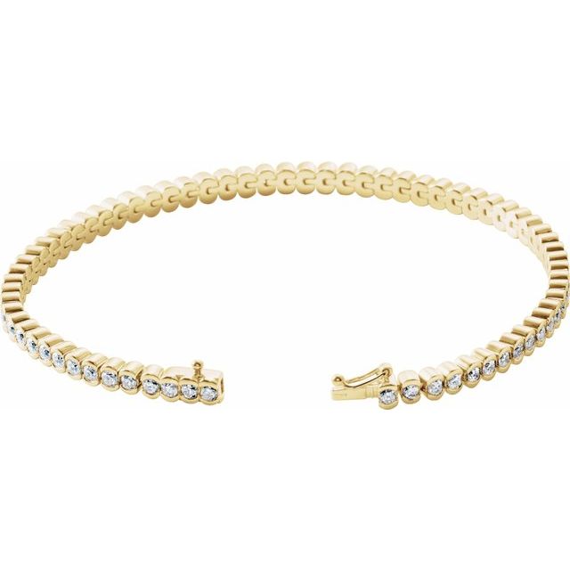 14K Yellow 3 CTW Diamond Line 7" Bracelet 2